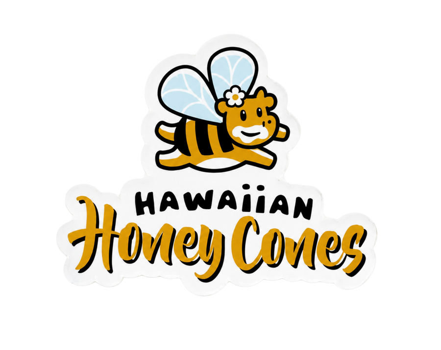 Logo Die-Cut Vinyl Sticker 3" – Hawaiian Honey Cones