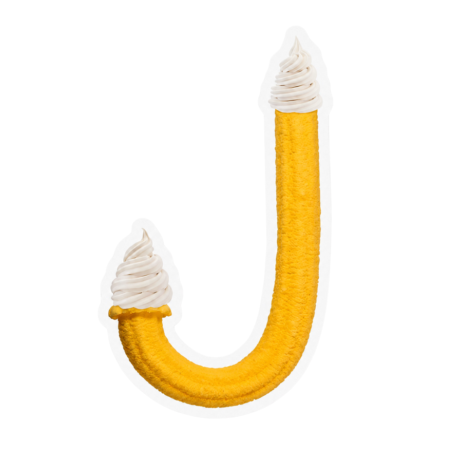 J Cone Die-Cut Vinyl Sticker 2.5" – Hawaiian Honey Cones