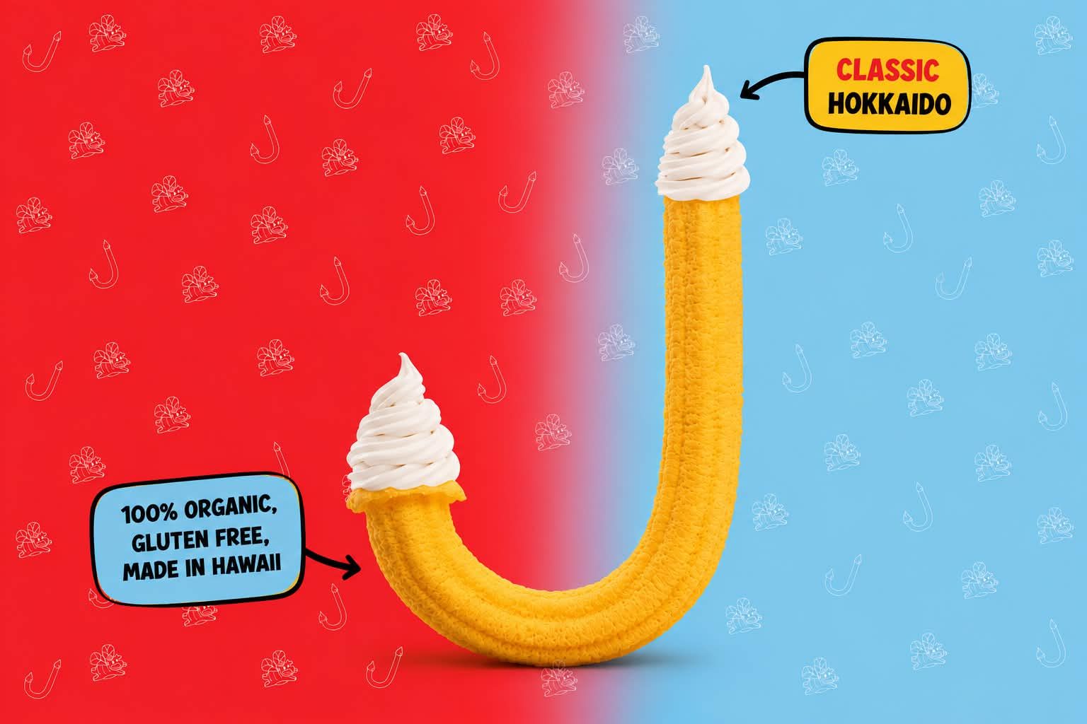 Classic Hokkaido cream served in an organic gluten-free Hawaiian honey cone
